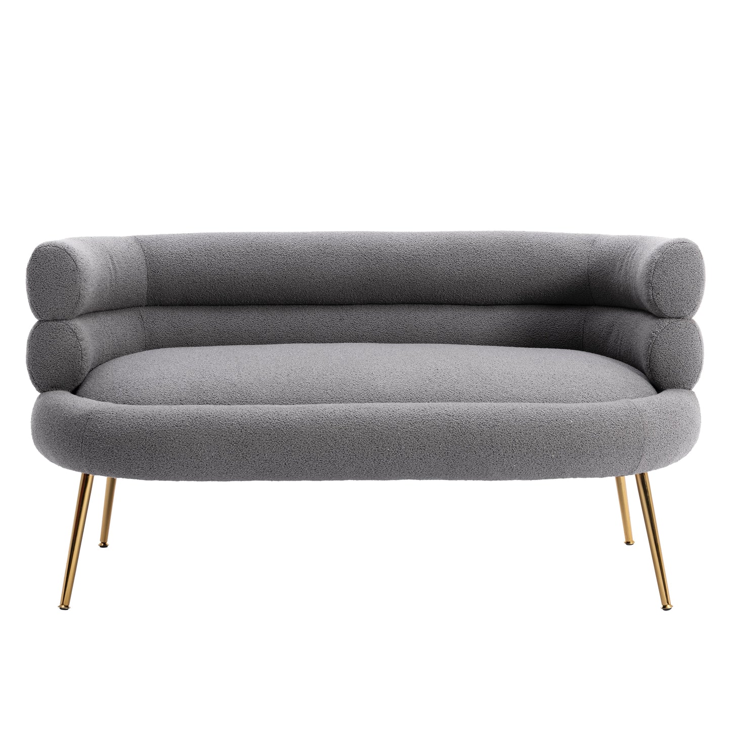 Leisure Sofa with Golden Stainless Steel Feet