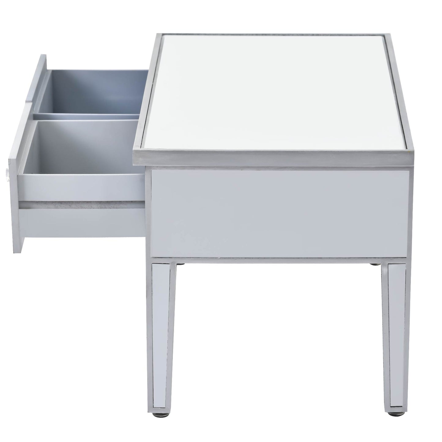 Modern Glass Mirrored Coffee Table