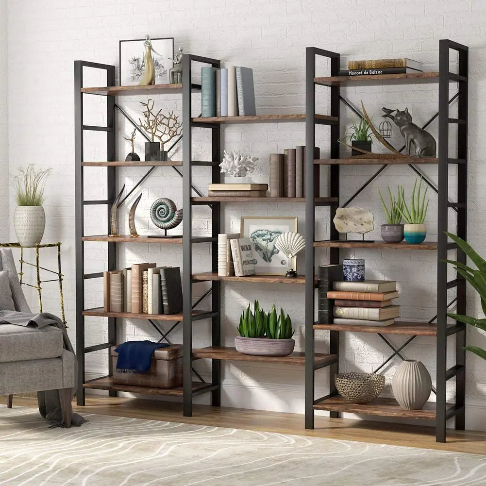 5 Tier Industrial Bookshelf
