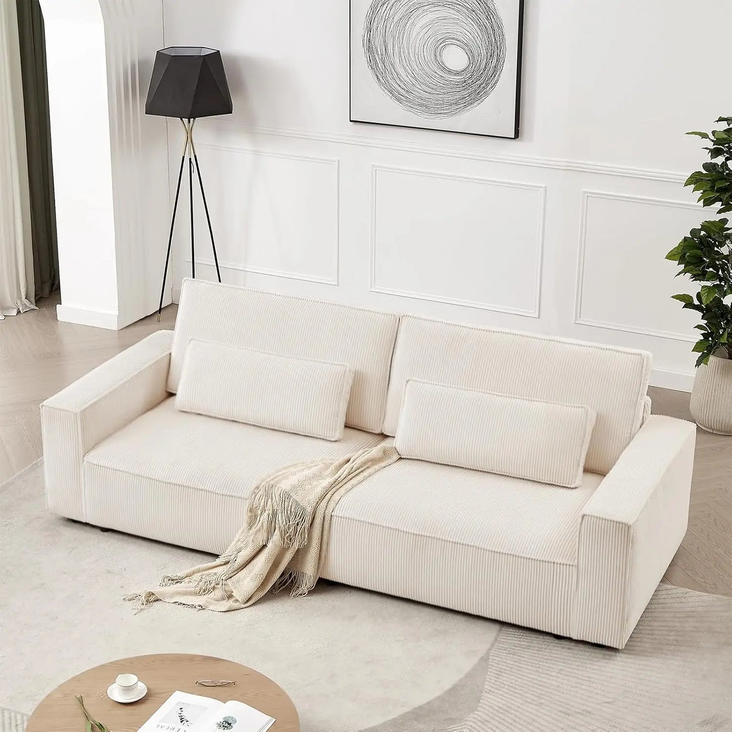 Fluffy Corduroy Cloud Couch