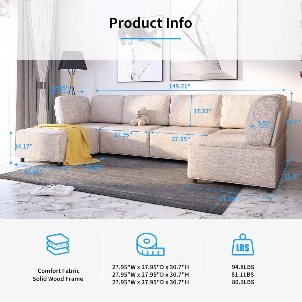 Modular convertible sofa