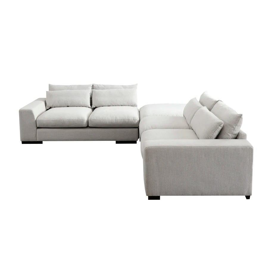 Light Grey Mid-Century Sofa
