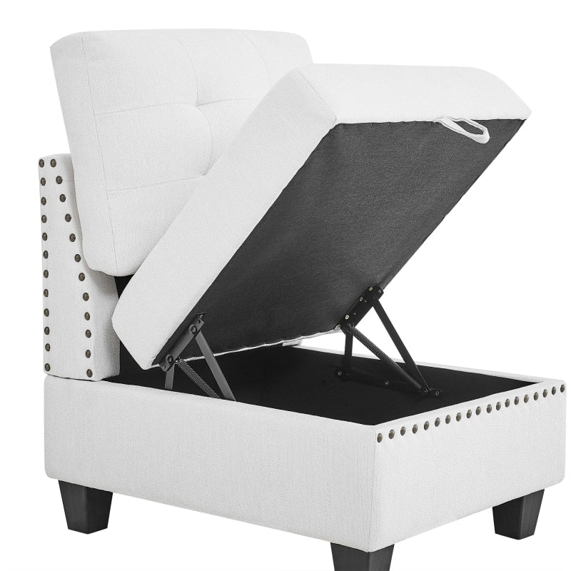 U Shape Sectional Sofa + Ottoman