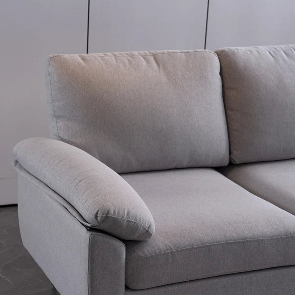 Linen Sectional Sofa with Chaise