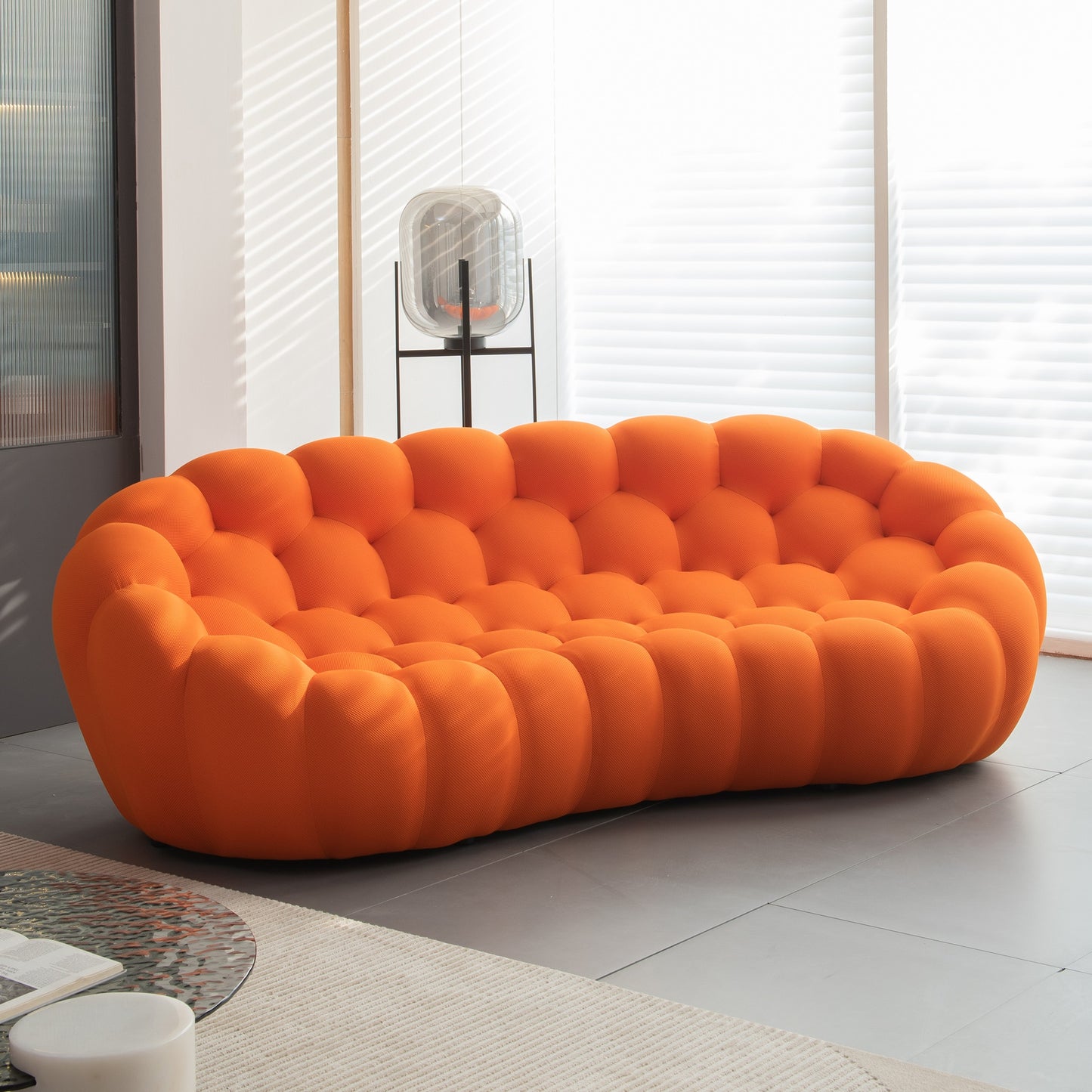 Dimensions 3 seater: 240cm/113cm/78cm
Dimensions 2 seater: 190cm/114cm/76cm
Dimensions single seat: 118cm/115cm/68cm
Type: Living Room Furniture
Style: Chesterfield Sofa
Specific Use: Living Room Sofa
Material: Fabric
General Use: Home Furniture
Filling: Sponge
Fabric: Composite Fabrics
Combination: U-shaped
Appearance: Modern Style