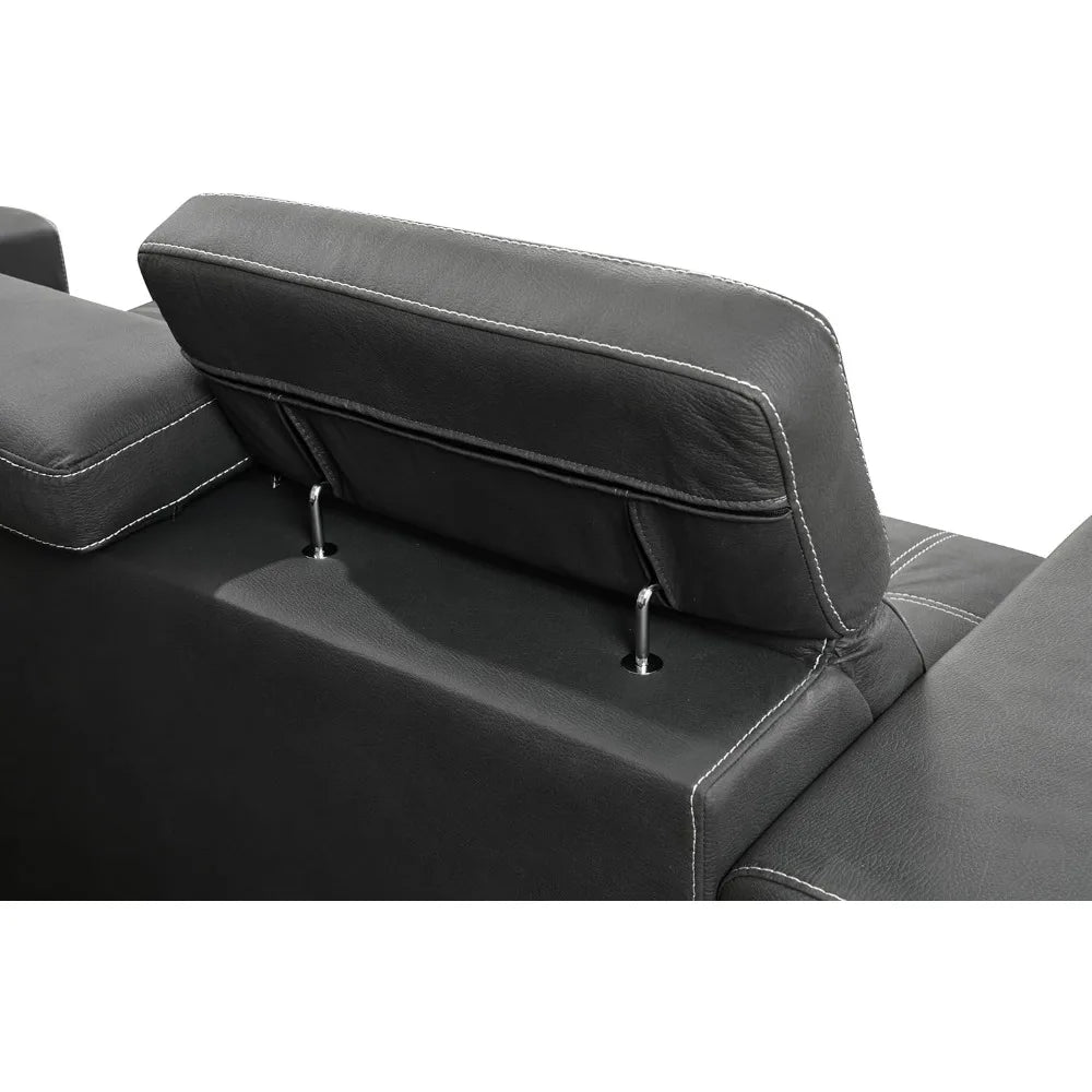 Convertible L-shaped sofa with pull-out bed