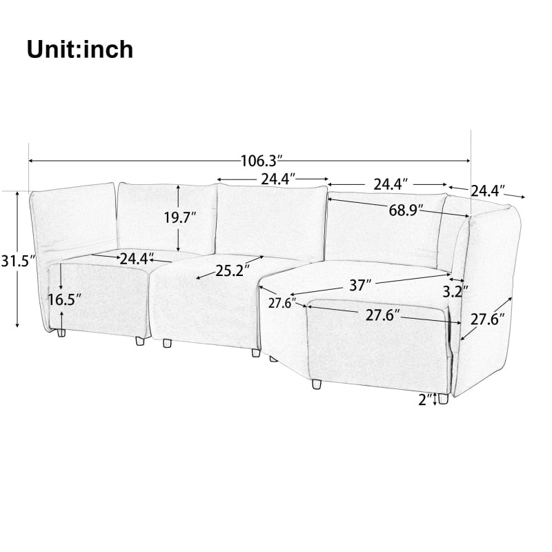 Geometric Sofa