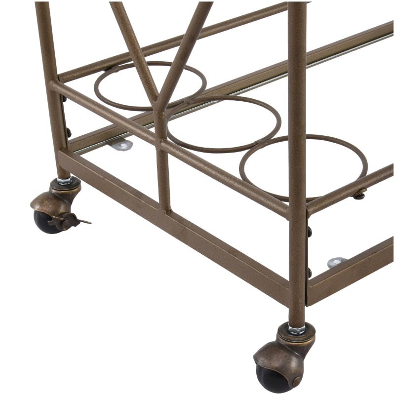 Barwagen aus goldbronzefarbenem Metall
