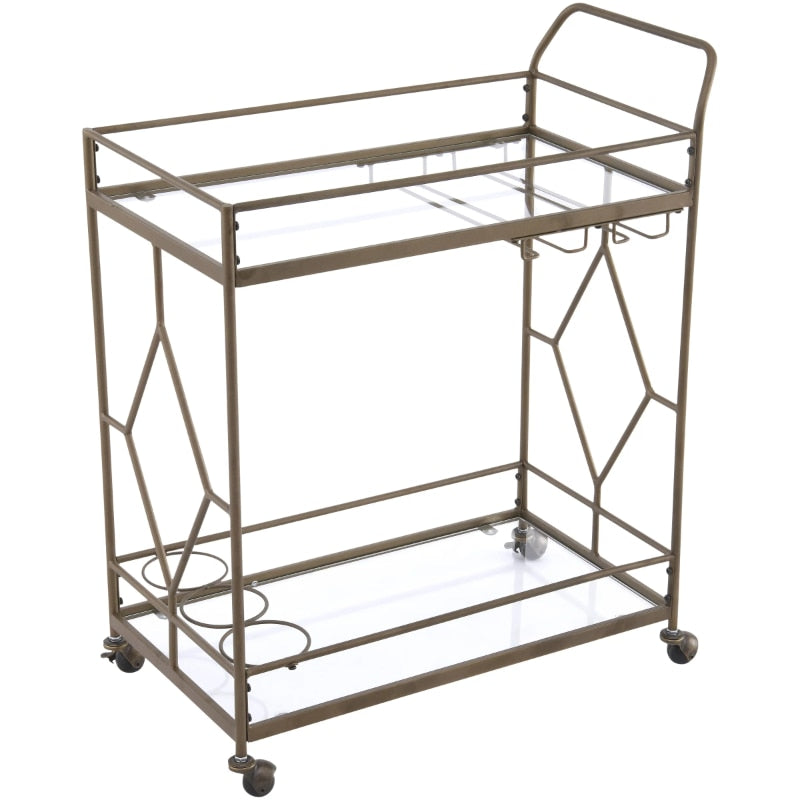 Barwagen aus goldbronzefarbenem Metall
