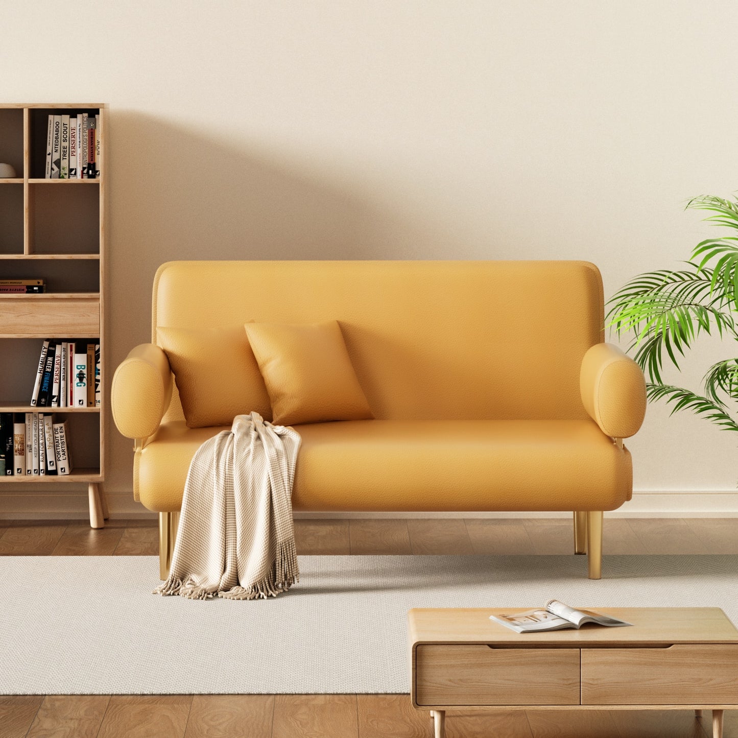 Leather Convertible Sleeper Sofa