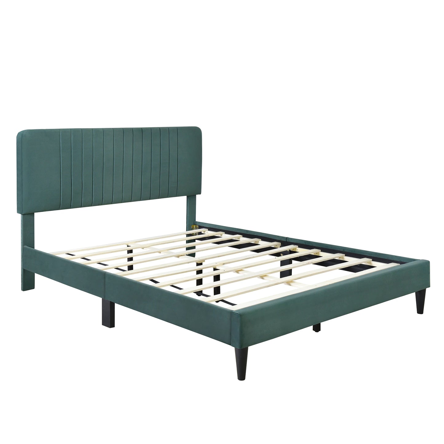 Upholstered Velvet 4-Piece Bed Set