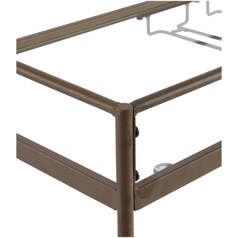 Barwagen aus goldbronzefarbenem Metall