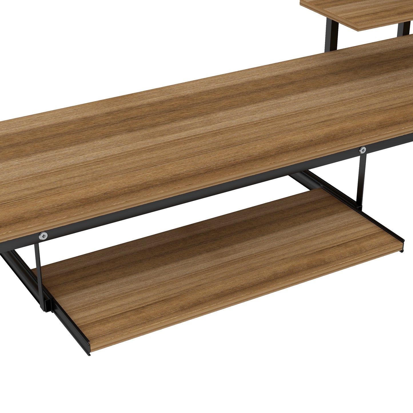 Platzsparendes Twin-Size-Hochbett mit Schreibtisch und Regal