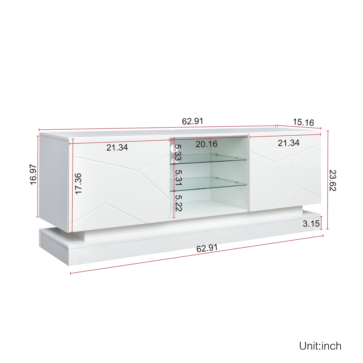 TV-Schrank mit LED-Leuchten