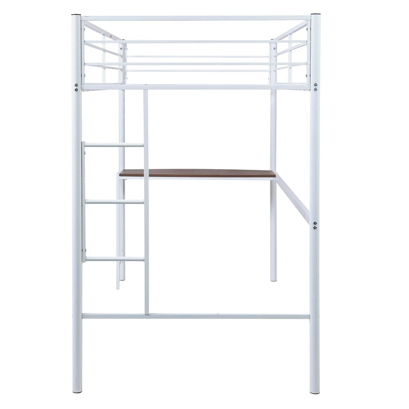 Zweibettzimmer über Vollmetall-Etagenbett mit Schreibtisch und Leiter