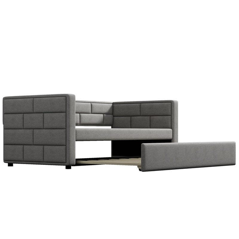 Twin Size Upholstered Daybed With Trundle
