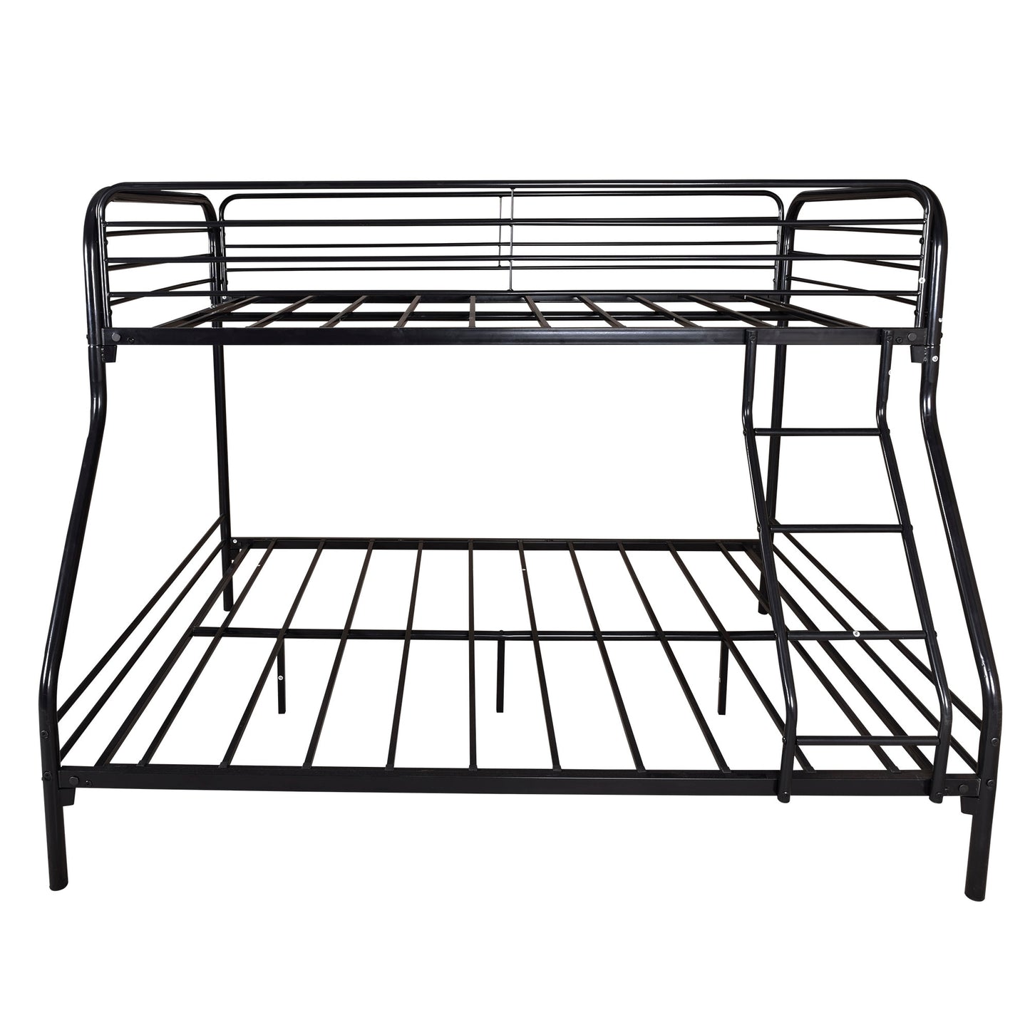 Twin Over Full Bunk Bed Frame With Inclined Ladder