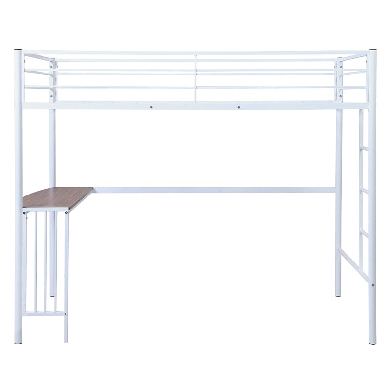 Zweibettzimmer über Vollmetall-Etagenbett mit Schreibtisch und Leiter