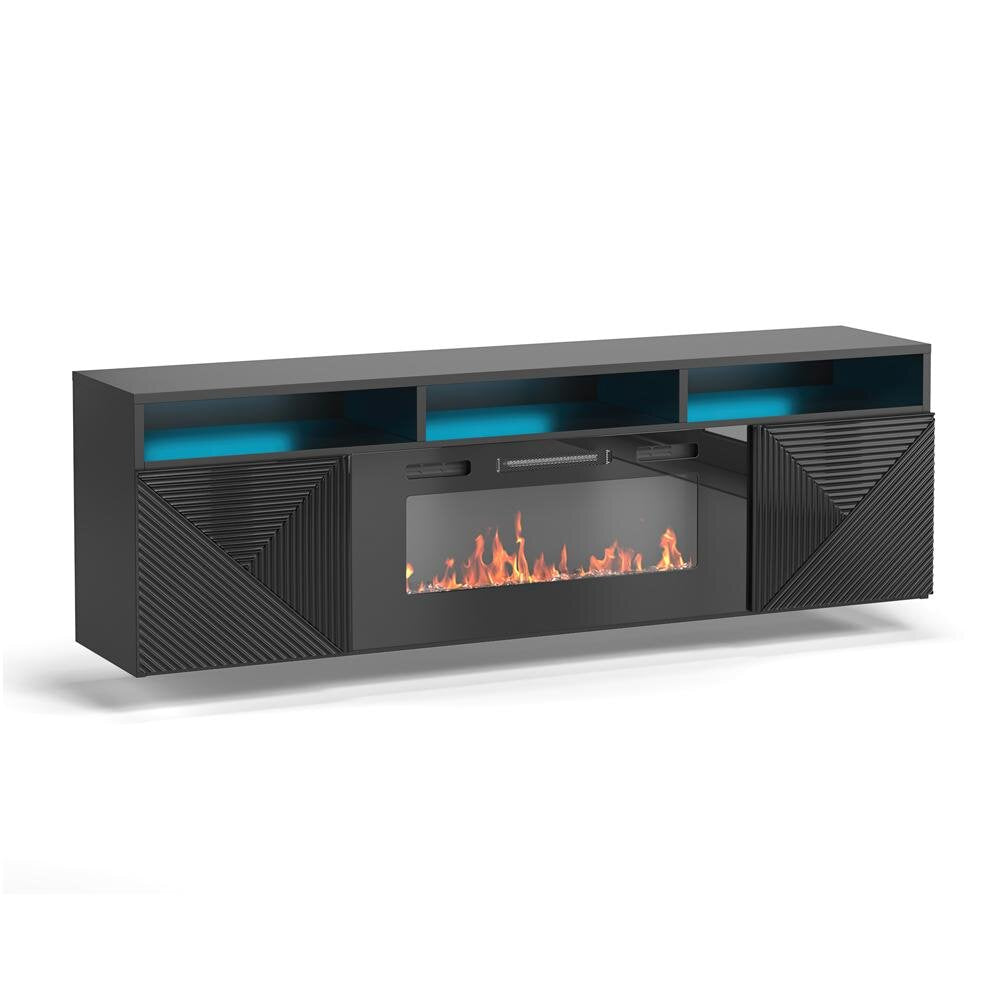 TV-Ständer mit Kamin inklusive