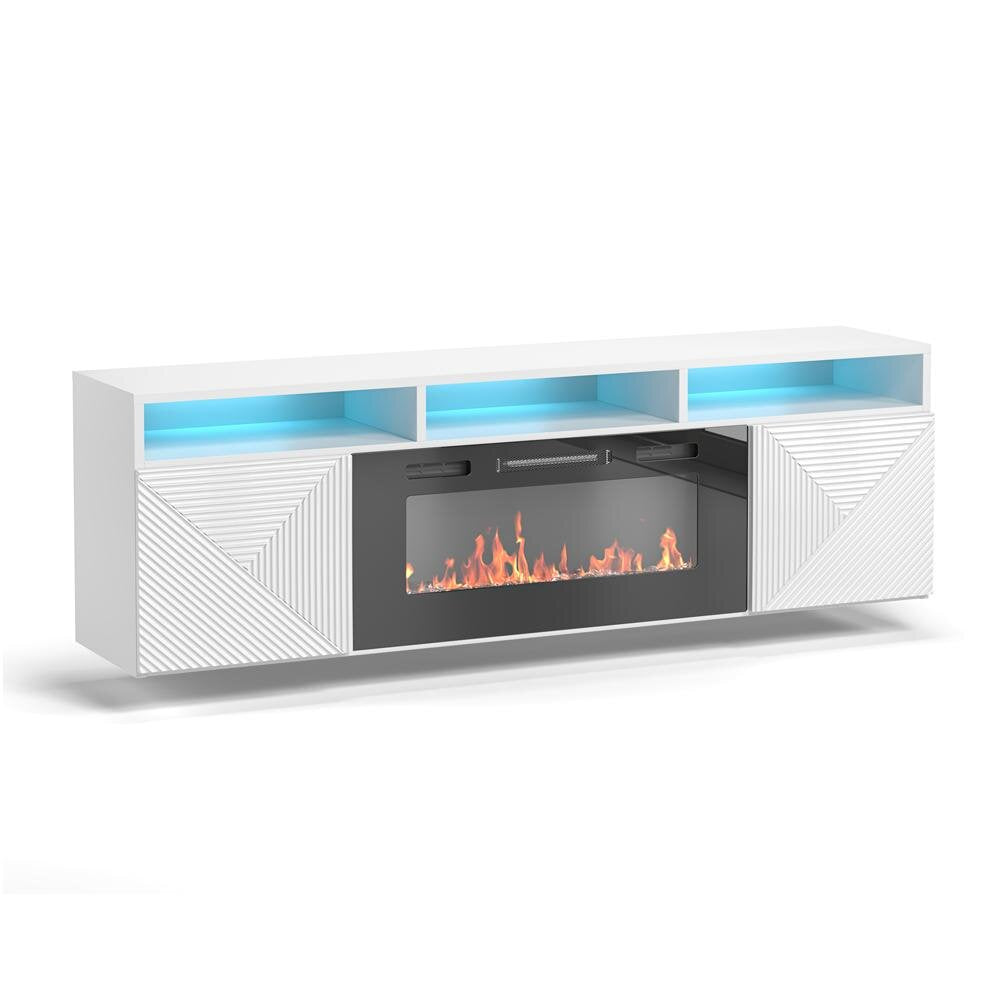 TV-Ständer mit Kamin inklusive