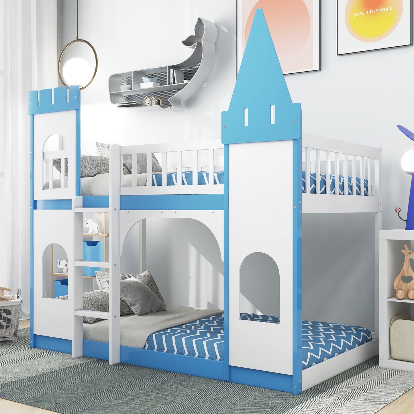 Twin Over Twin Castle Etagenbett mit Leiter