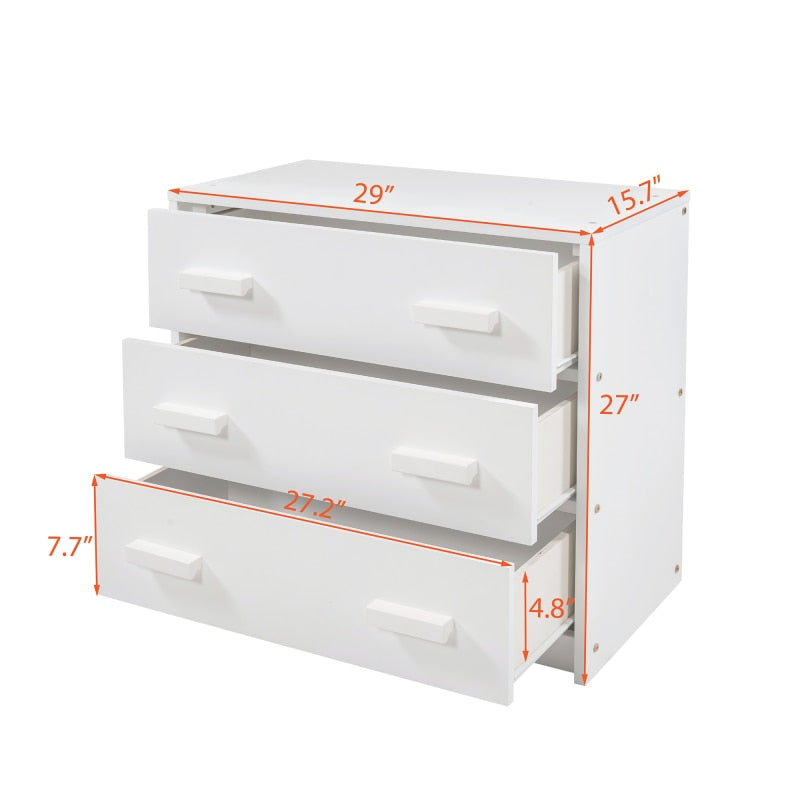Twin-Size-Hochbett mit Schrank und Regal – Weiß