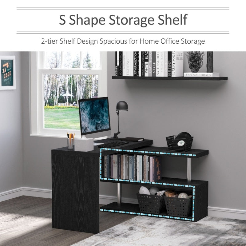 Black 360° Rotating Desk