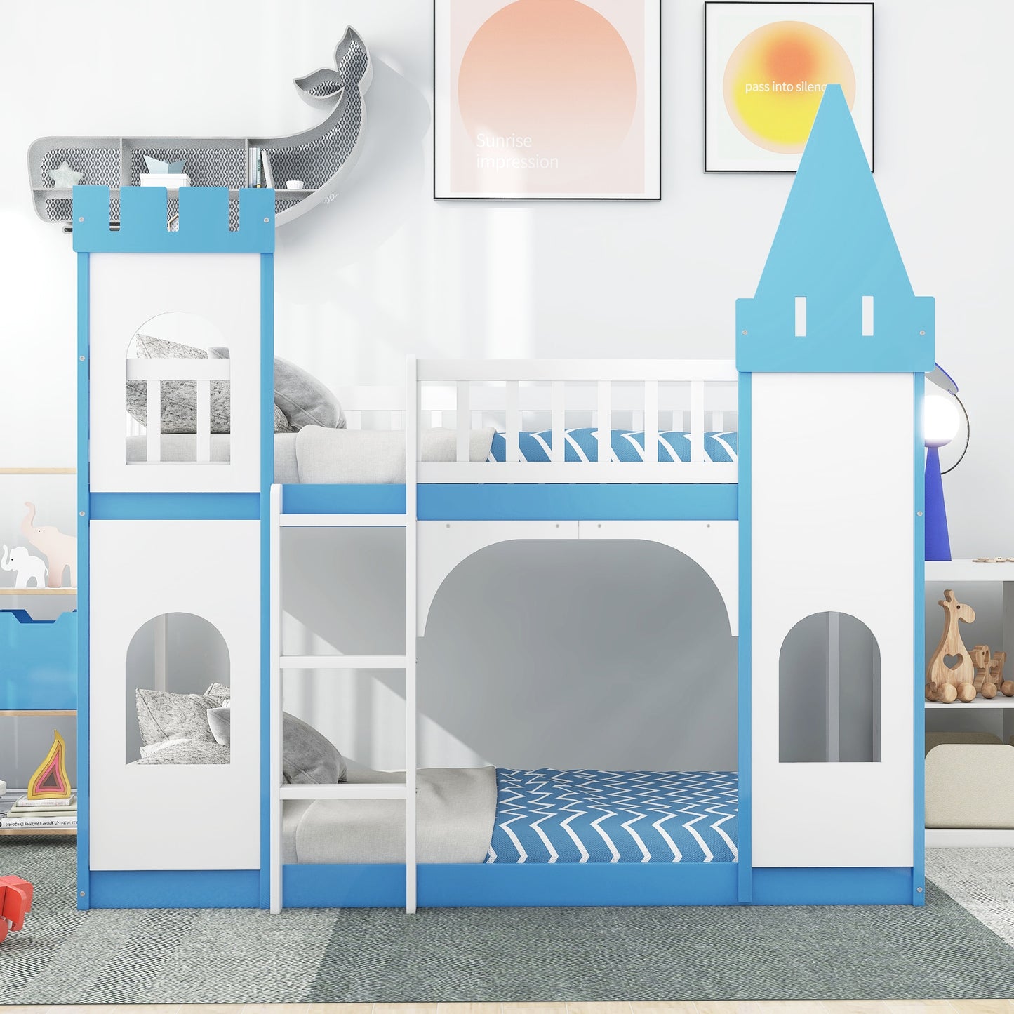Twin Over Twin Castle Etagenbett mit Leiter