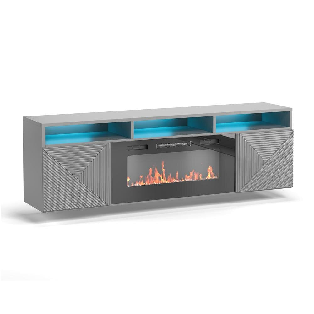 TV-Ständer mit Kamin inklusive