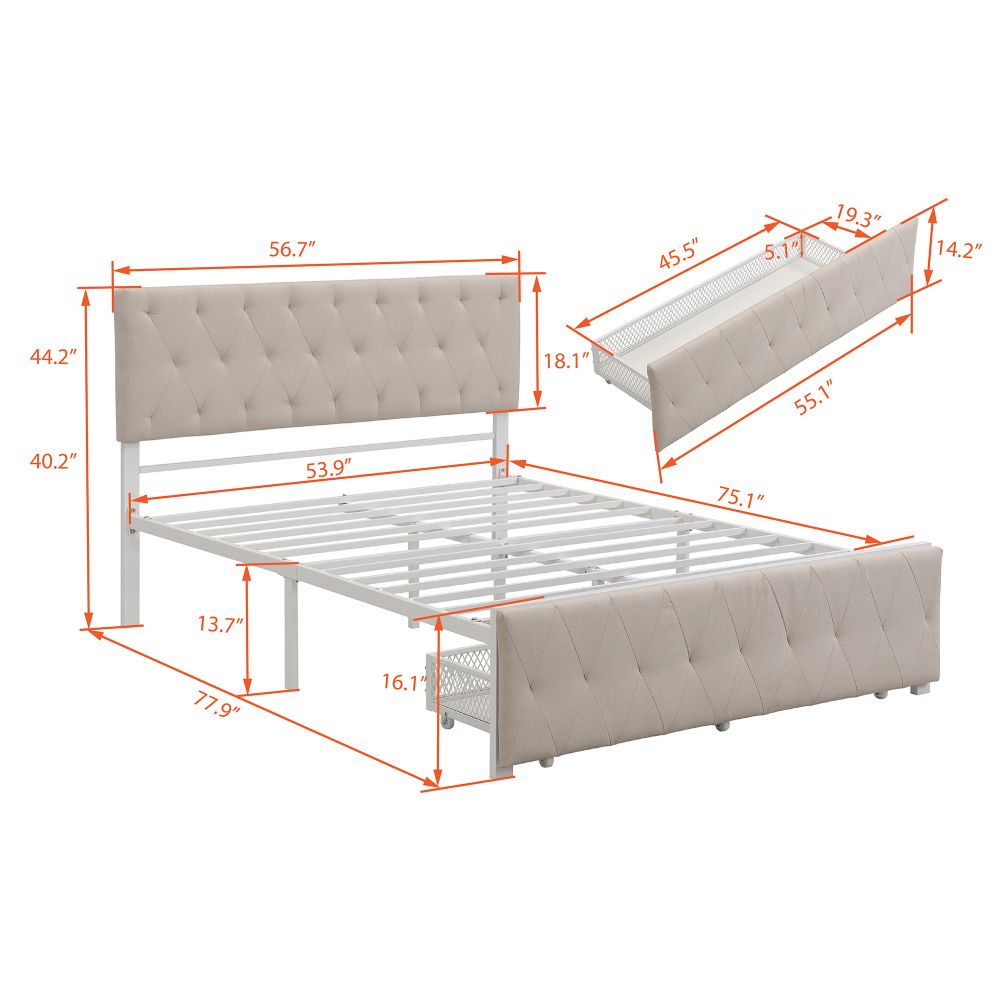 Plattformbett mit großer Schublade
