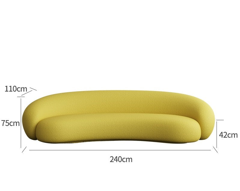Geschwungene moderne Cloud-Couch
