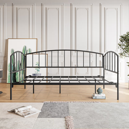 Black Metal Striped Daybed
