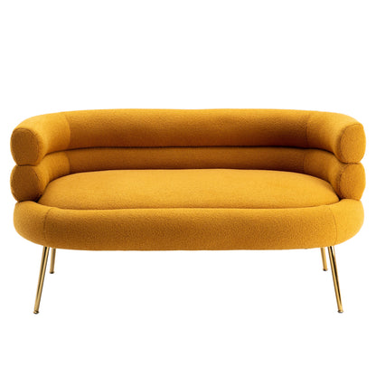 Leisure Sofa with Golden Stainless Steel Feet