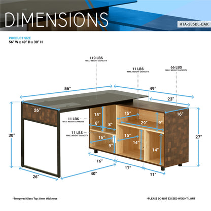 Oak L-Shaped Corner Desk