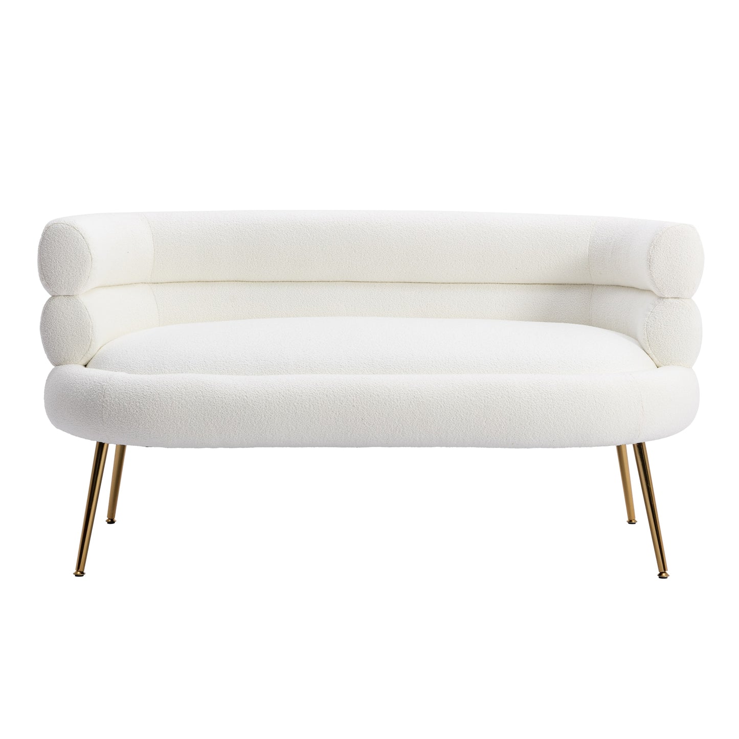 Leisure Sofa with Golden Stainless Steel Feet