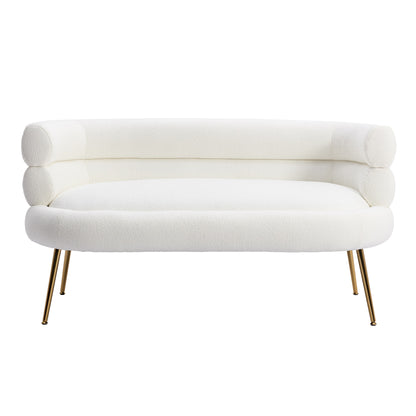 Leisure Sofa with Golden Stainless Steel Feet