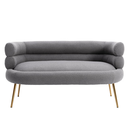Leisure Sofa with Golden Stainless Steel Feet