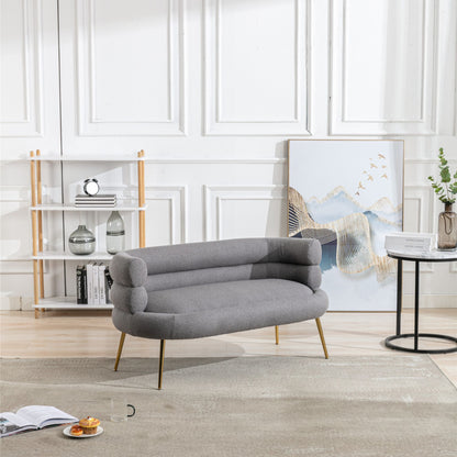 Leisure Sofa with Golden Stainless Steel Feet