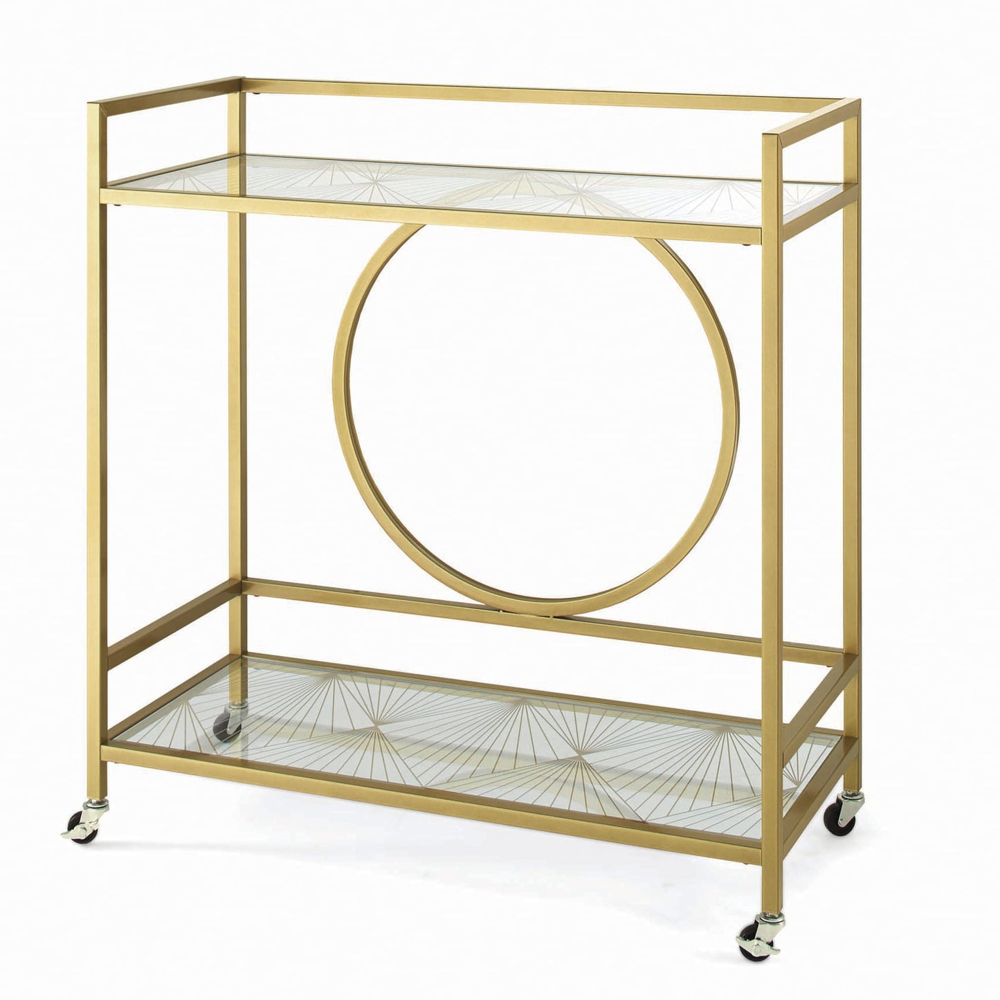 O Barwagen aus Glas mit Gold-Finish