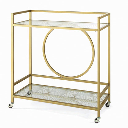 O Barwagen aus Glas mit Gold-Finish