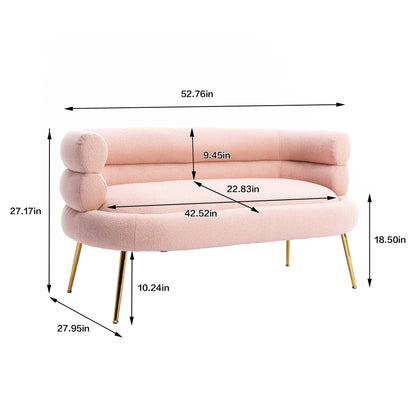 Leisure Sofa with Golden Stainless Steel Feet