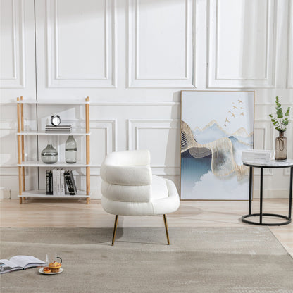Leisure Sofa with Golden Stainless Steel Feet