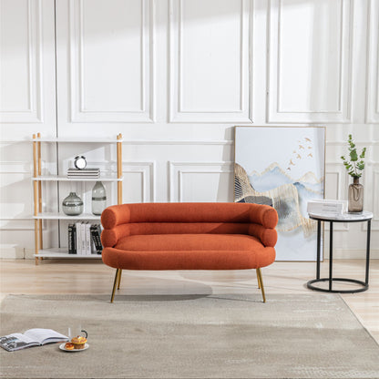 Leisure Sofa with Golden Stainless Steel Feet