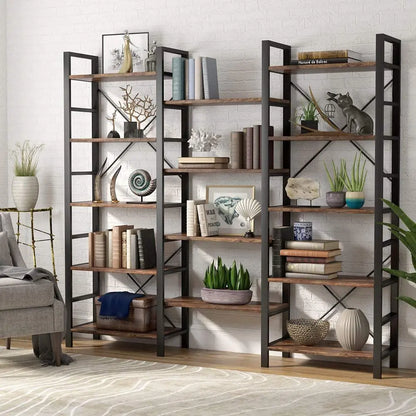 5 Tier Industrial Bookshelf