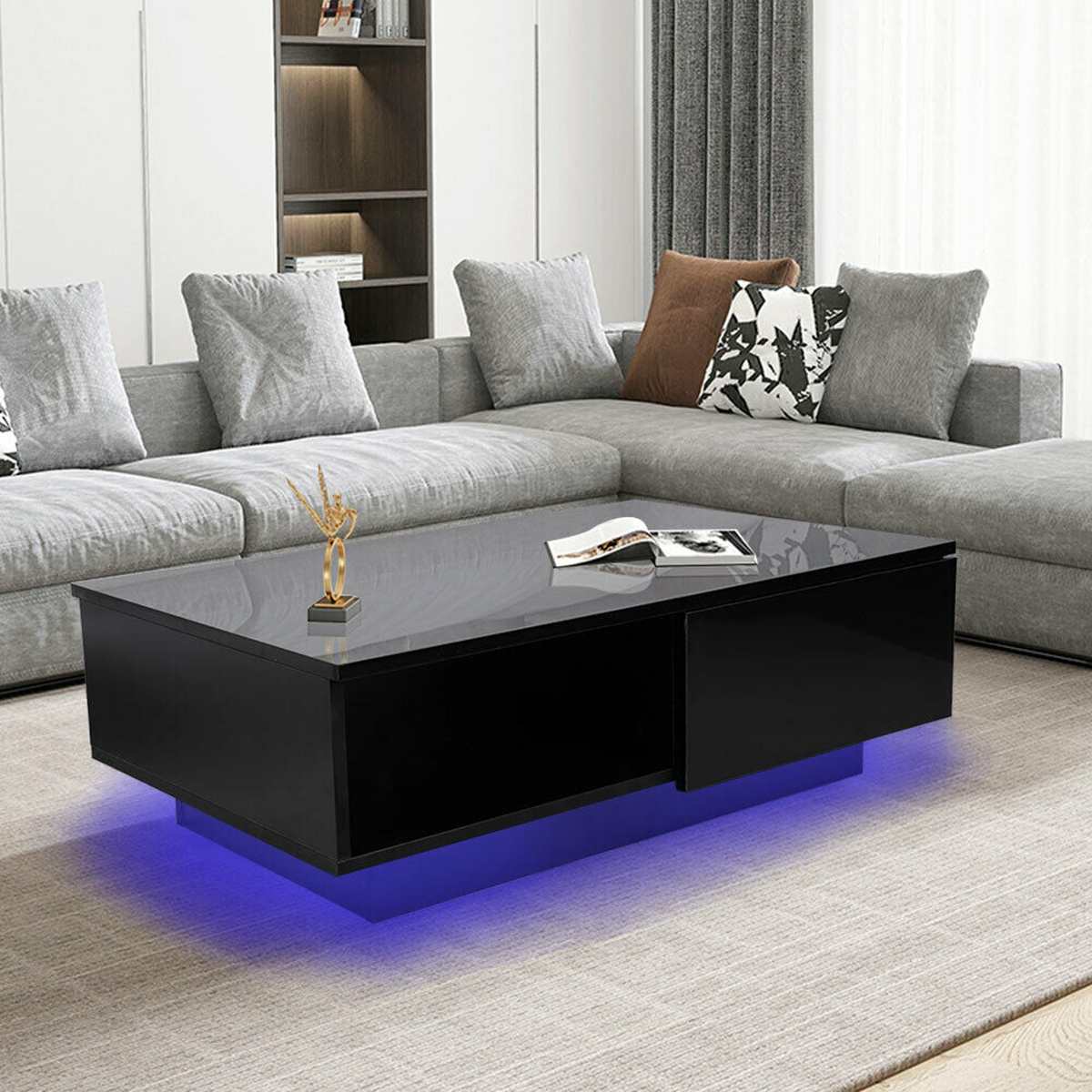 High Gloss Coffee Table + LED