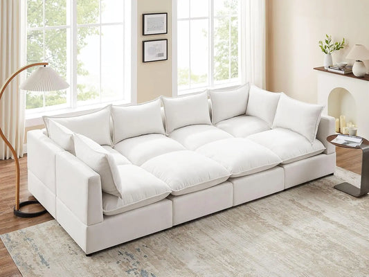 Convertible Couch with Ottomans
