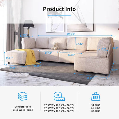 Modular convertible sofa