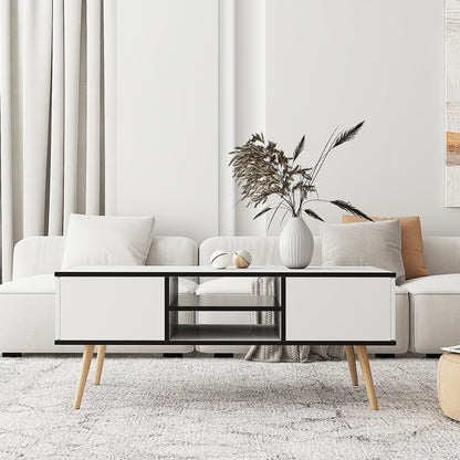 Simple Black & White Coffee Table
