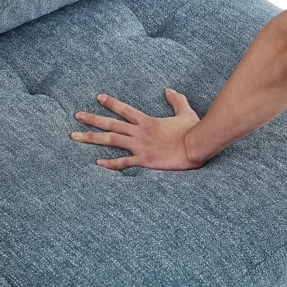 Navy Blue U Shaped Sectional Sofa + Ottoman