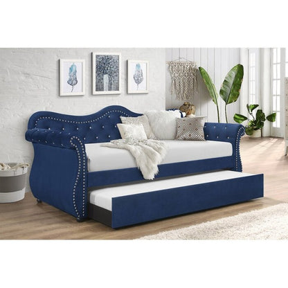 Upholstered Velvet Daybed + Trundle